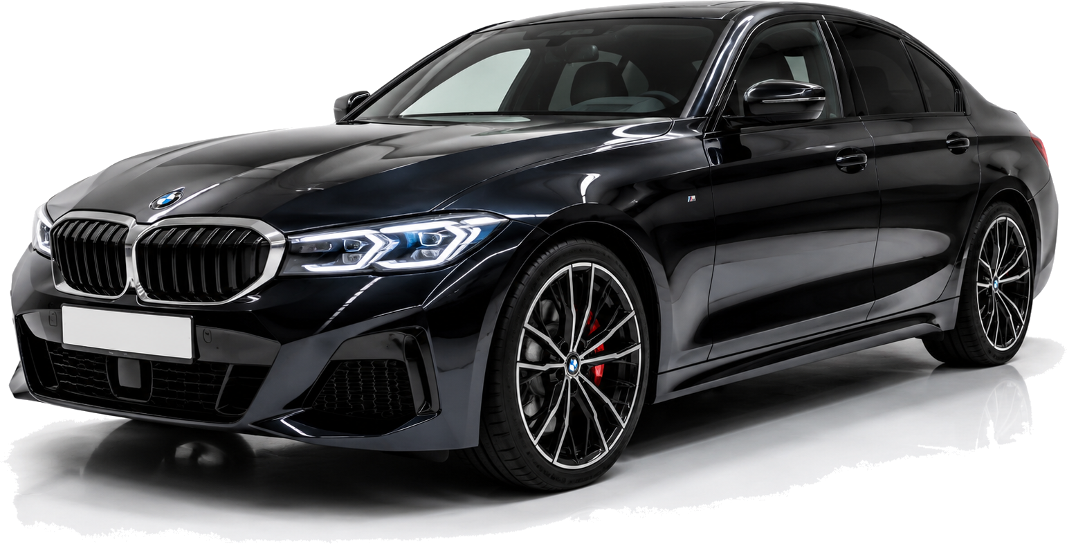 Black BMW saloon detailed by Locke's